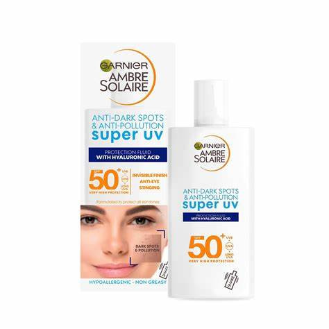 فلوئید ضد آفتاب گارنیر ضدلک بی رنگ Garnier Ambre super uv