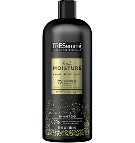 شامپو ترزمه طلایی آمریکایی مدلrich MOISTURE افزایش دهنده قد مو و جلوگیری از ایجاد موخوره 828میل آمریکایی Tresemme