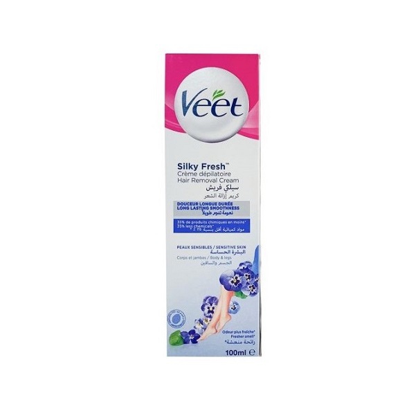 کرم موبر صورت و بدن پوست حساس ویت Veet Silky Fresh Cream 100ml