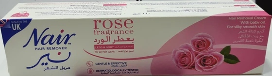 کرم موبر بدن نیر برای تمام پوست ها با عصاره گل رز اصل انگلستان با حجم 110 گرم