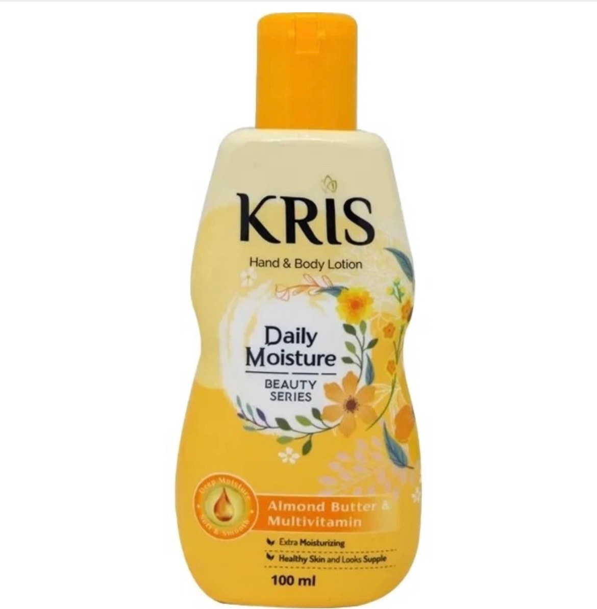 لوسیون مرطوب‌کننده دست و بدن کریس Daily Moisture زرد حاوی روغن بادام 100 میل