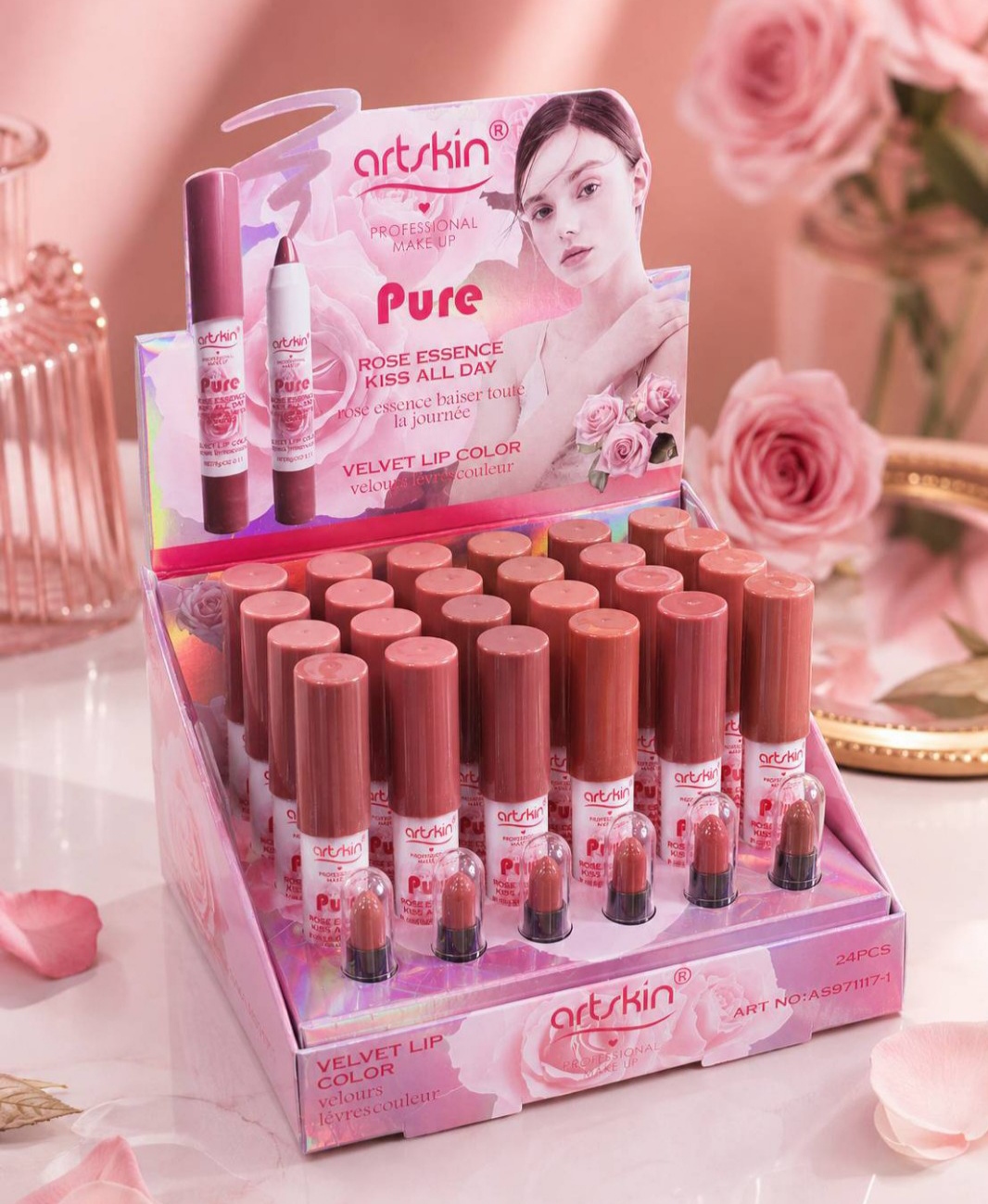رژ لب مخملی Pure مدل Rose Essence | ماندگاری بالا و بافت سبک