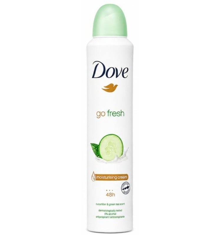 اسپری ضد تعریق داو هندی 250 میل - Go Fresh Cucumber & Green Tea